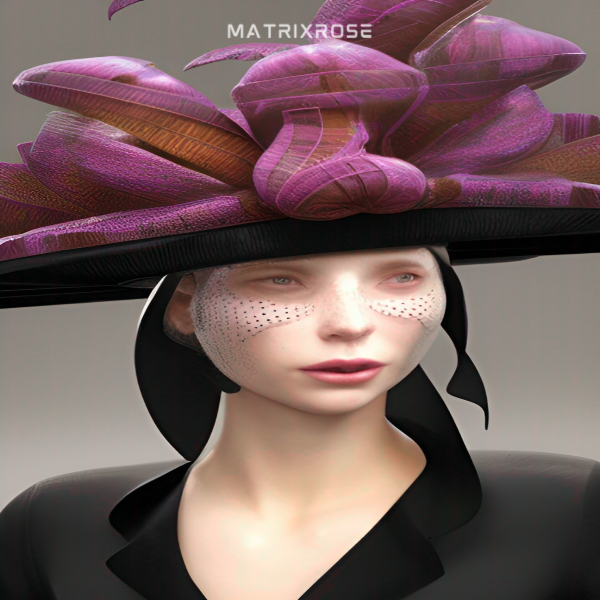 matrix rose fashion hat