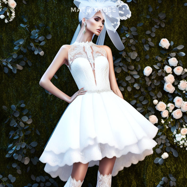 matrix rose fashion wedding dress